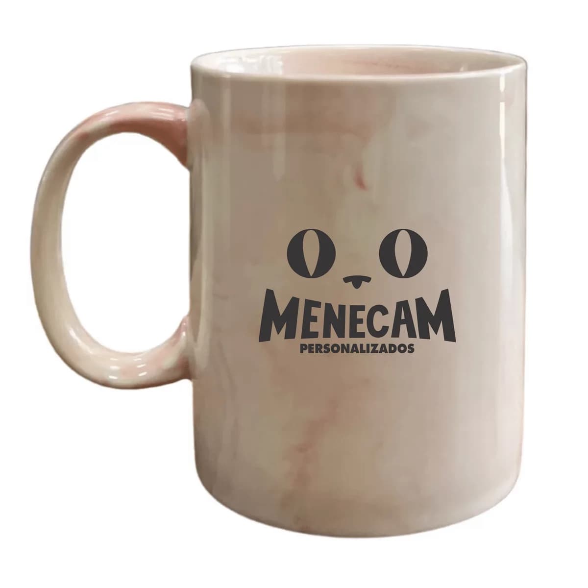 Kit 10 Canecas Cêramica Marmorizada 325ml